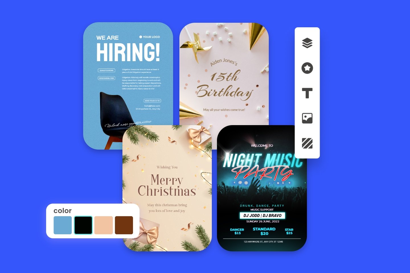 Banner of fotor free online poster templates