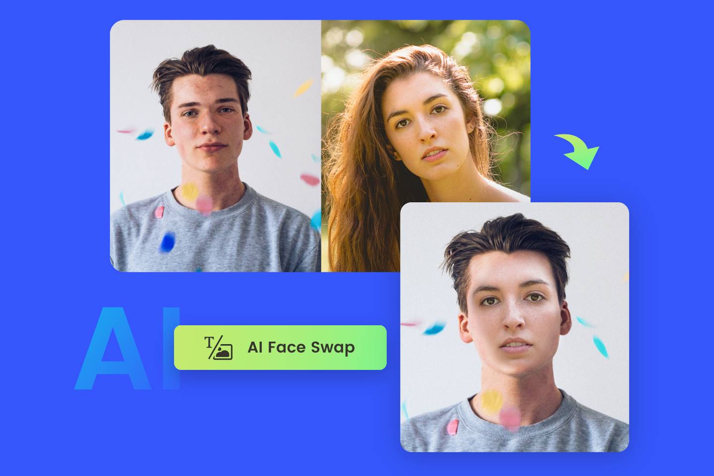 Ändern Sie Mann Gesicht zu Frau Gesicht mit fotor Gesicht Swapper