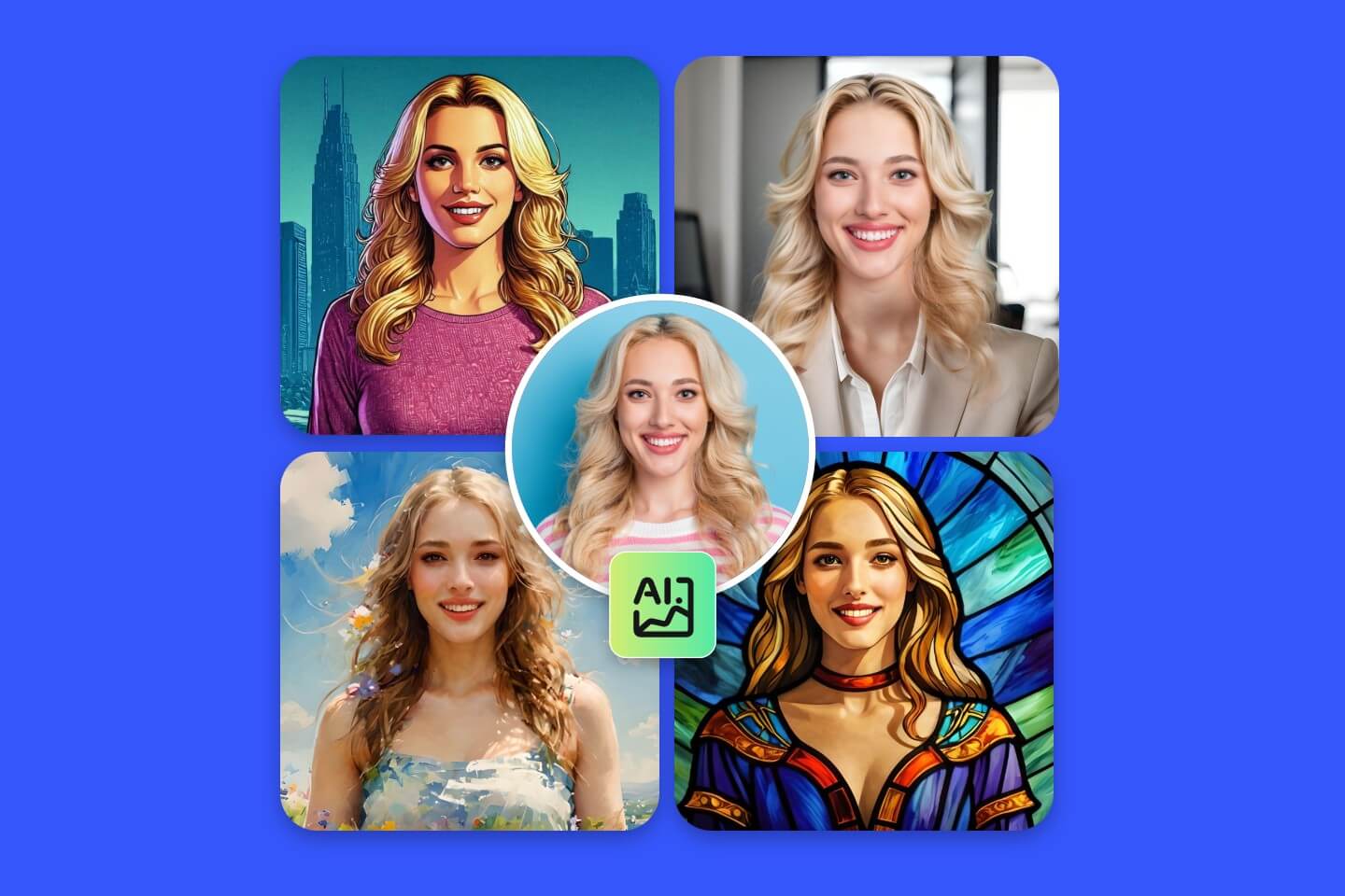 Konvertiere ein Bild in KI-Kunst mit dem kostenlosen Bild-zu-Bild-KI-Generator von Fotor