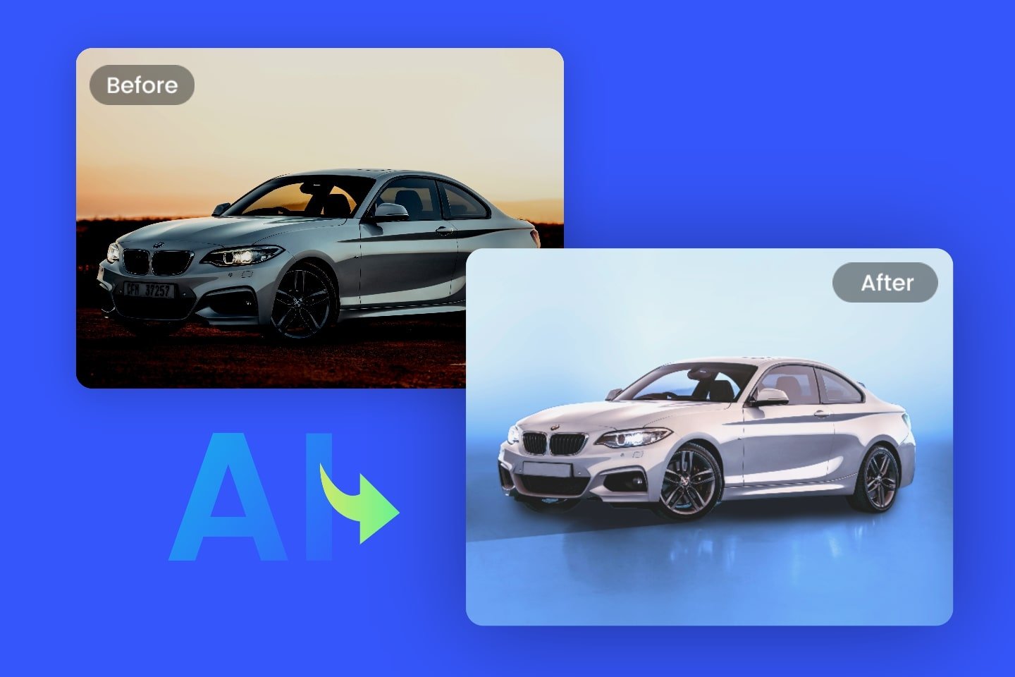Enahnce and edit car photos online easily with Fotor's free car photo editor