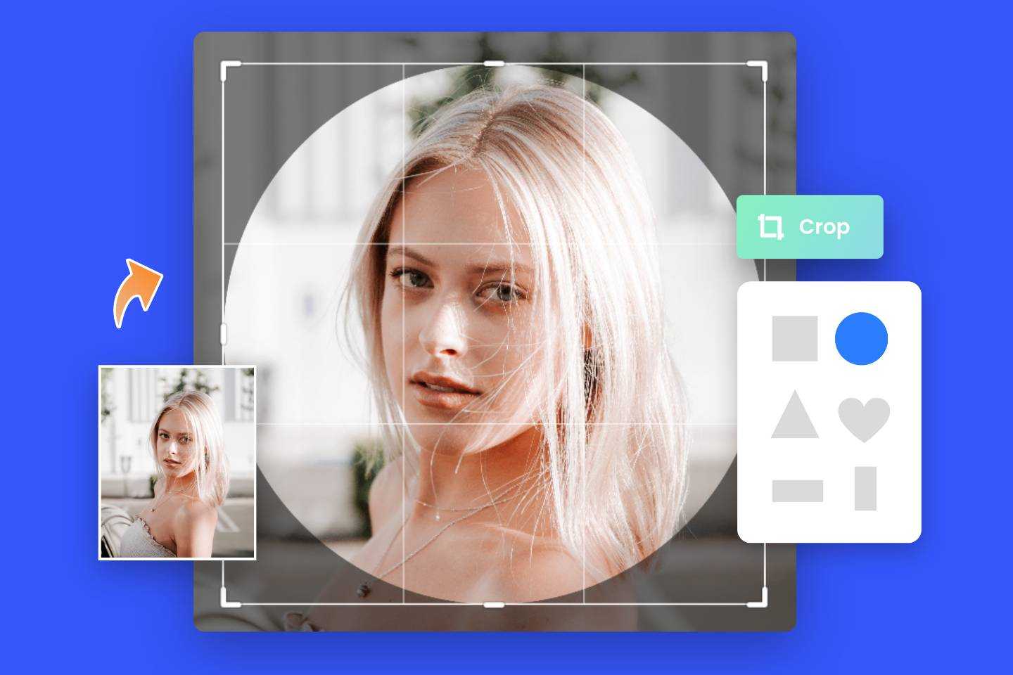 rogner une image en rond en ligne gratuitement avec Fotor