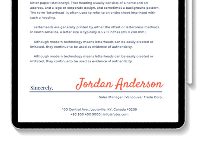 Add the signature transparent png to file