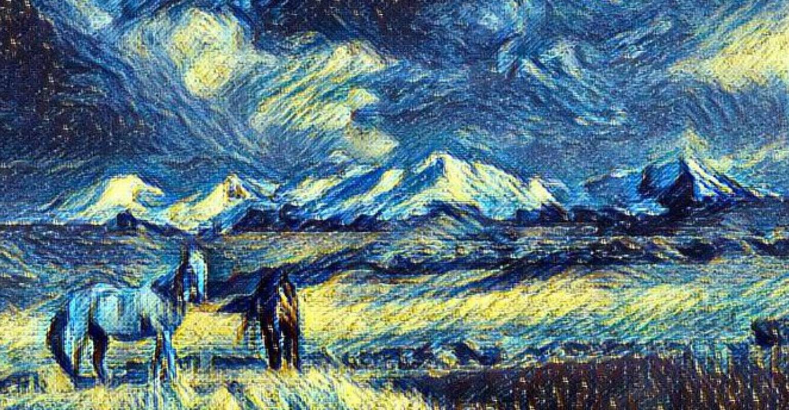 Landschaft mit Fotor KI Filter