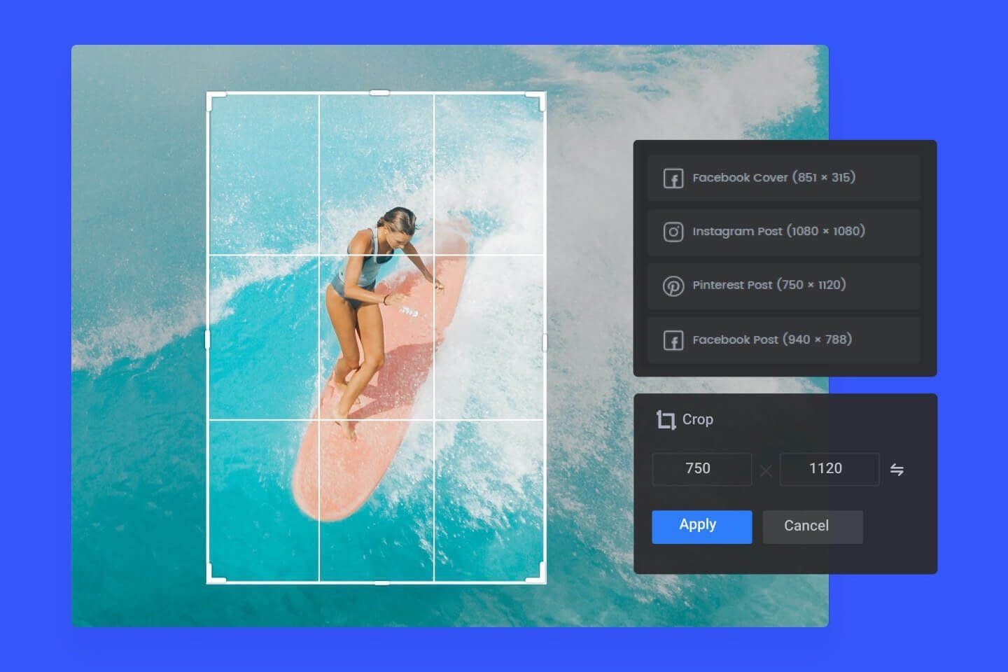 Potong Foto daring secara gratis menggunakan potong foto milik Fotor