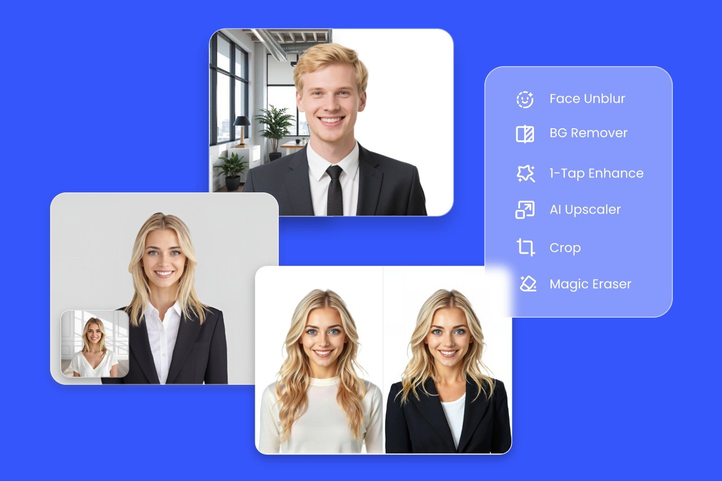 Use fotor resume photo editor to edit resume photos with multiple tools