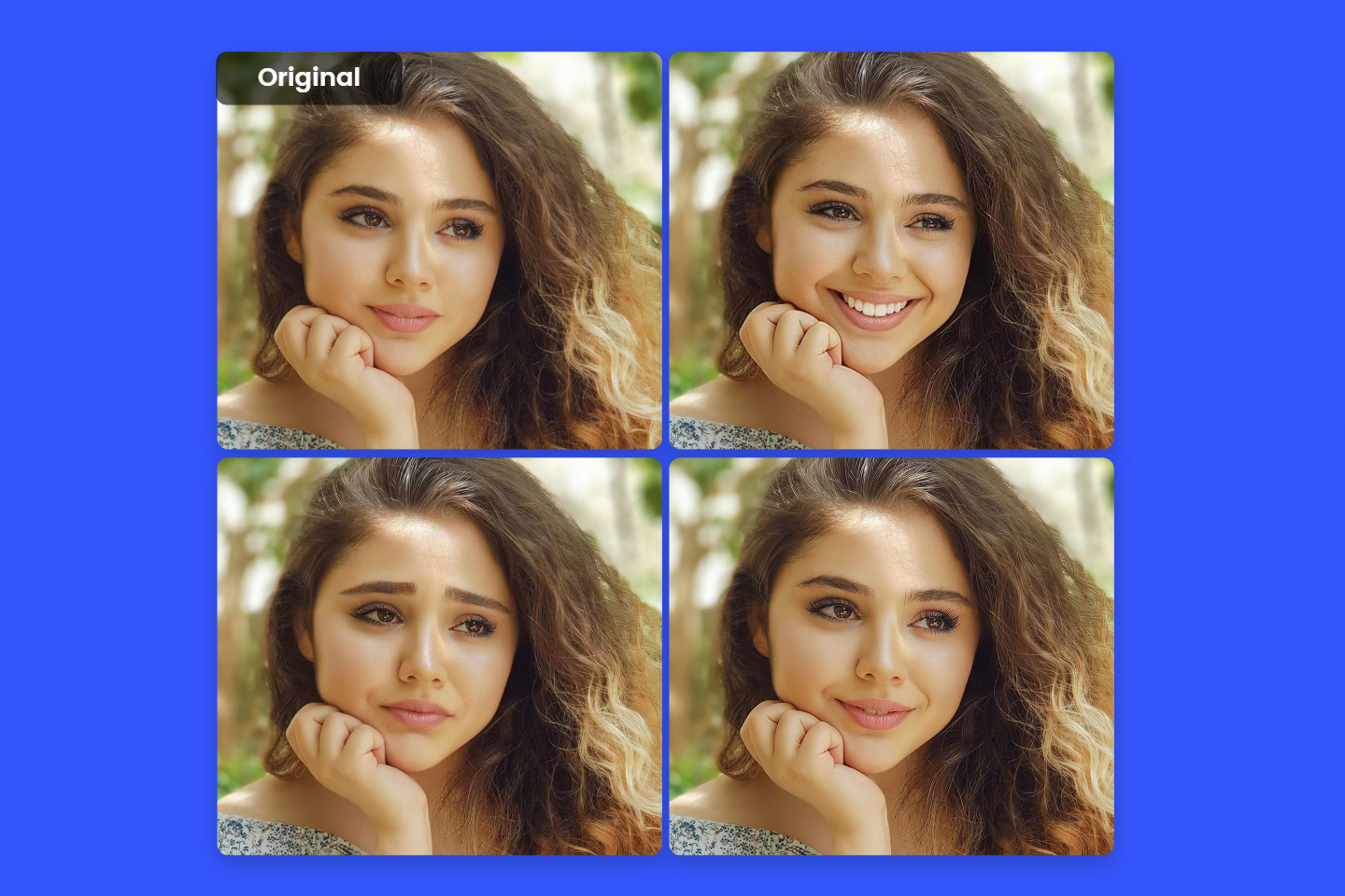 modifier les expressions faciales des femmes dans les photos en ligne